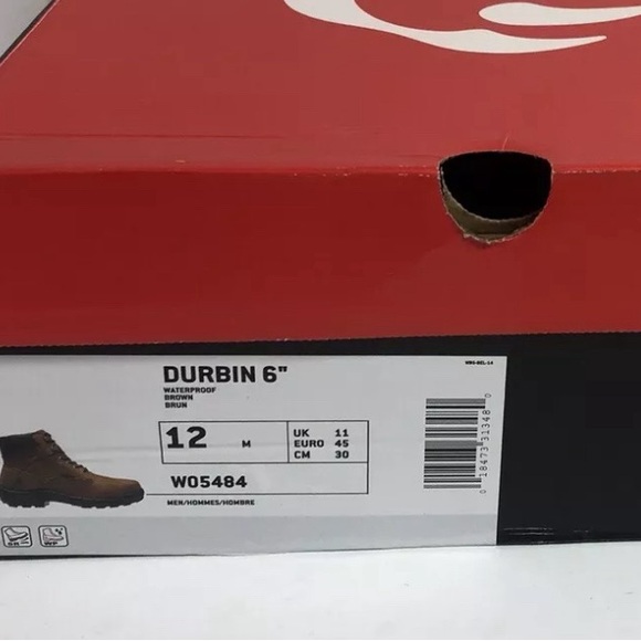 Wolverine Mens Durbin Steel Toe Waterproof Boot Brown Size 12 M - Picture 6 of 6